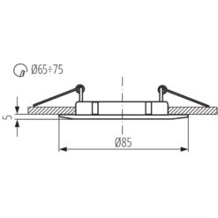 Einbaustrahler Månelys CTX-DS02B Aus Aluminium Rund Ø85mm IP20 GU5,3 GU10 12V 230V -Lampen Förderung 02580 RT