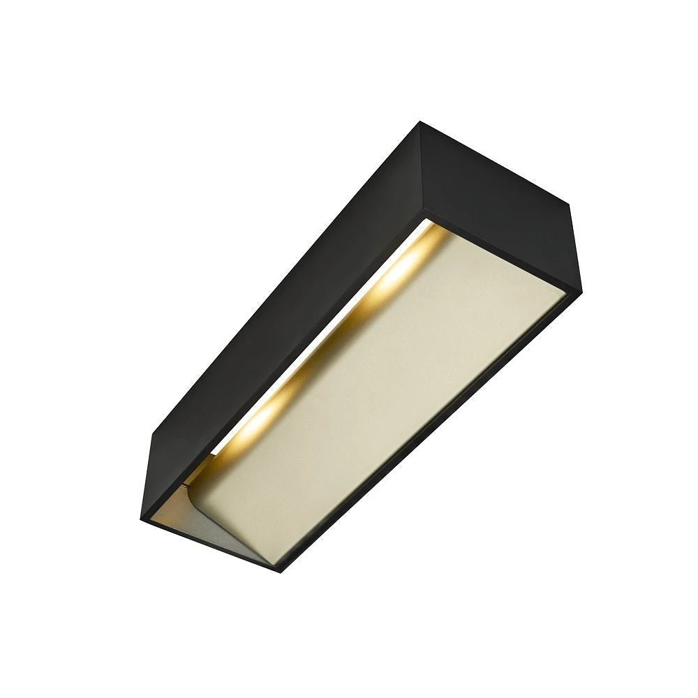 LED Wandleuchte LOGS IN L LED, 19W, Dim-To-Warm, 19W, 2000-3000K, 1100lm, Schwarz/gold 2 LED Wandleuchte LOGS IN L LED, 19W, Dim-To-Warm, 19W, 2000-3000K, 1100lm, Schwarz/gold – Bild 2