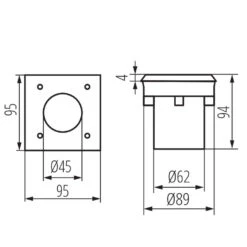 Bodeneinbaustrahler Snølys Eckig 1W CW-L-SR IP67 230V -Lampen Förderung 18192 1 7b310851 e310 4c1e 9e9c 978cc4051933