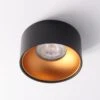 Einbaustrahler Riti Mini Aus Aluminium Rund Schwarz + Kupfer GU10 230V