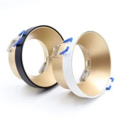 Einbaustrahler Skærme Rund Aus Aluminium Schwarz + Gold 230V GU10 -Lampen Förderung 2022 04 14 6412 4ad6824c c543 446d 96c2 552a36f692be