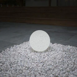 Kugelleuchte Nordlys Mit Erdspieß Ø20cm Naturstein-Optik Max. 15W IP65 E27 230V -Lampen Förderung 24654 2 4428a3c1 c0dc 4cac 9282 e11d2e6351a5