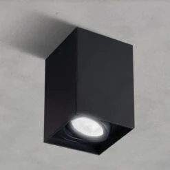 Aufbauleuchte Solglans XS Eckig Schwarz GU10 230V