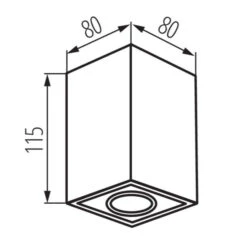 Aufbauleuchte Solglans XS Eckig Schwarz GU10 230V -Lampen Förderung 25476 2