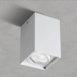 Aufbauleuchte Solglans XS Eckig Weiß GU10 230V