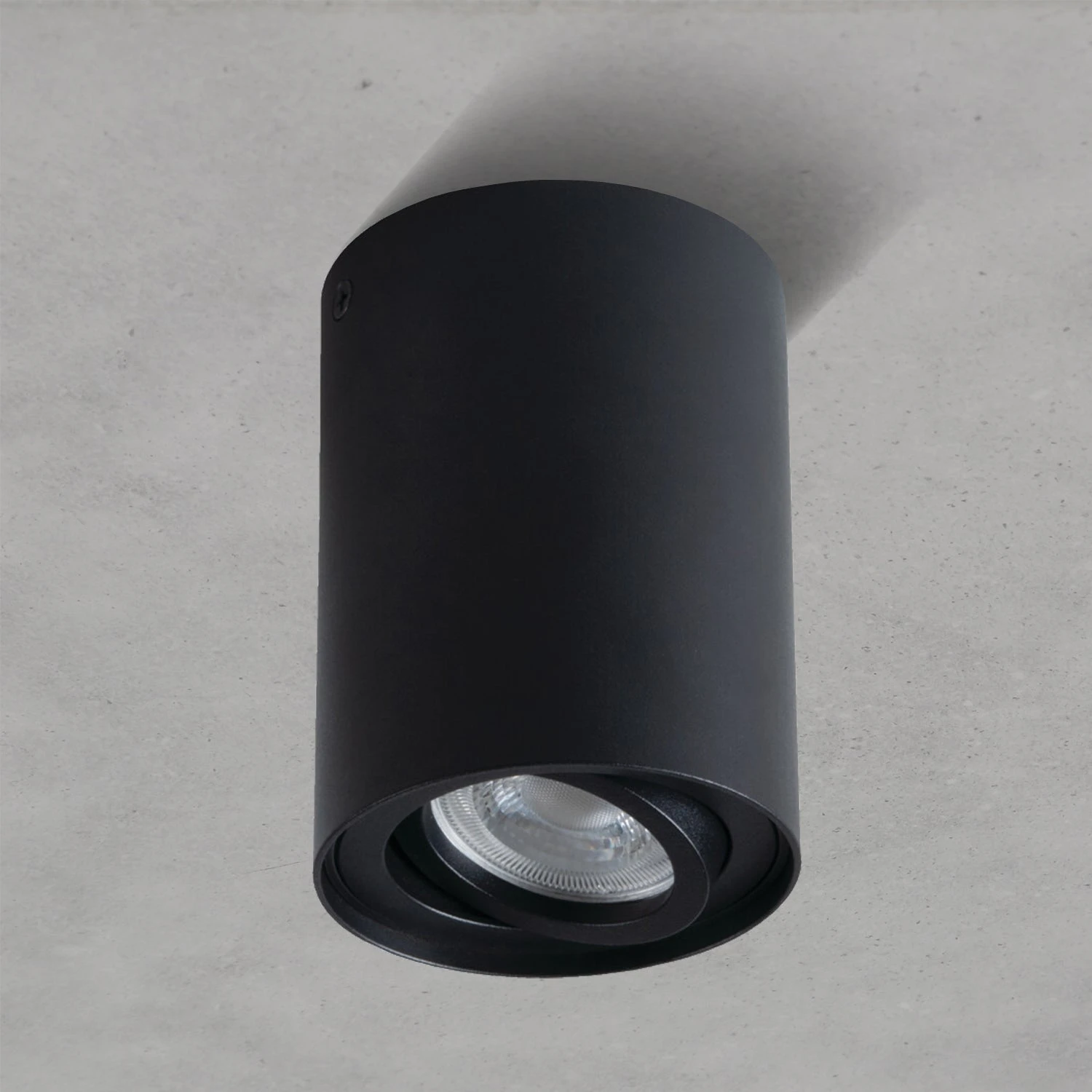 Aufbauleuchte Solglans XS Rund Schwarz GU10 230V 2 Aufbauleuchte Solglans XS Rund Schwarz GU10 230V – Bild 2