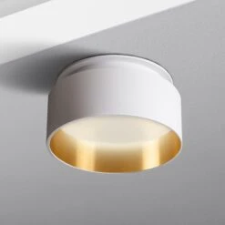 Einbaustrahler Oviedo Aus Aluminium Rund Weiß-Gold IP20 GU10 230V 12V