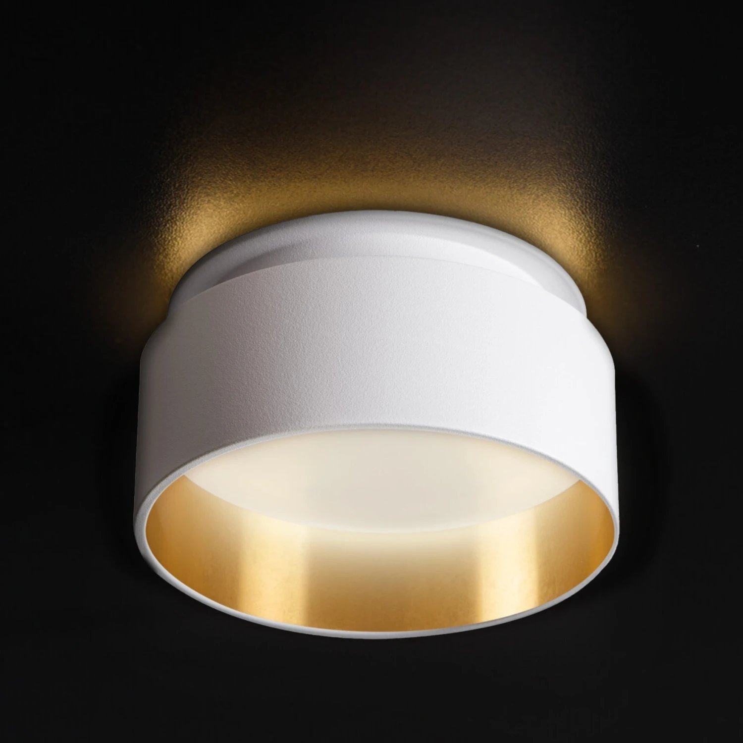 Einbaustrahler Oviedo Aus Aluminium Rund Weiß-Gold IP20 GU10 230V 12V 2 Einbaustrahler Oviedo Aus Aluminium Rund Weiß-Gold IP20 GU10 230V 12V – Bild 2