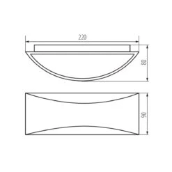 Außen Wandleuchte Bergglans LED EL 8W Up&down Aus Aluminium IP54 8W 230V -Lampen Förderung 29260 RT
