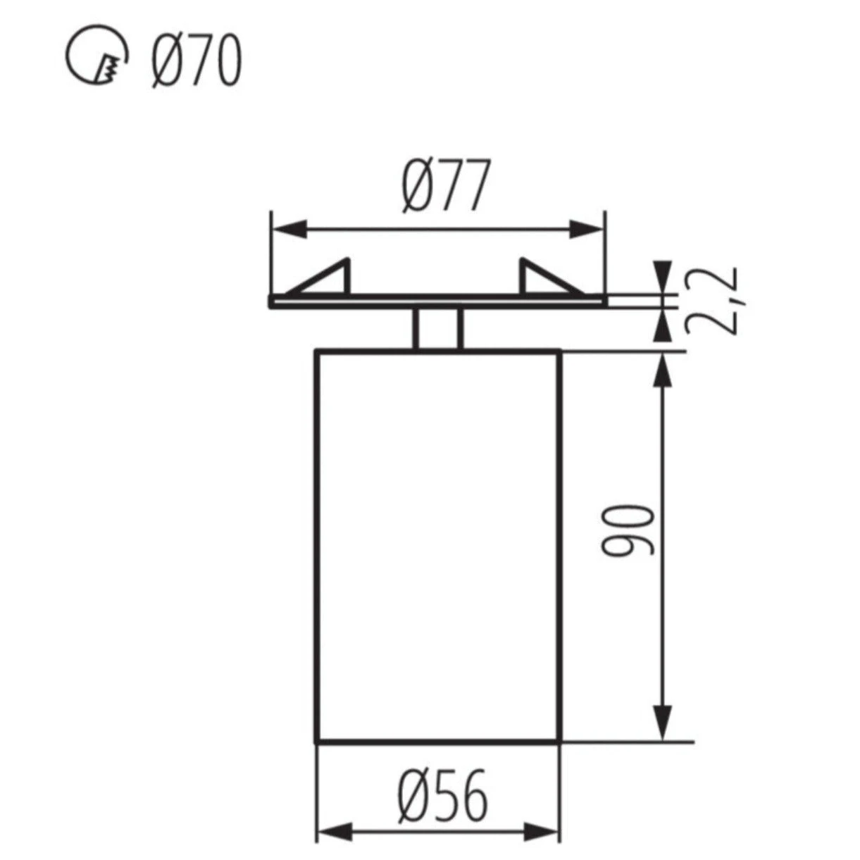 Einbaustrahler Skimra Aus Aluminium Rund Ø77mm IP20 GU10 230V 2 Einbaustrahler Skimra Aus Aluminium Rund Ø77mm IP20 GU10 230V – Bild 2