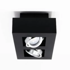 Aufbaustrahler Fjord 2-flammig Eckig Schwarz 230V -Lampen Förderung 2 1 d4bd0847 0bf8 4e93 b06a 5a628d06ce1f