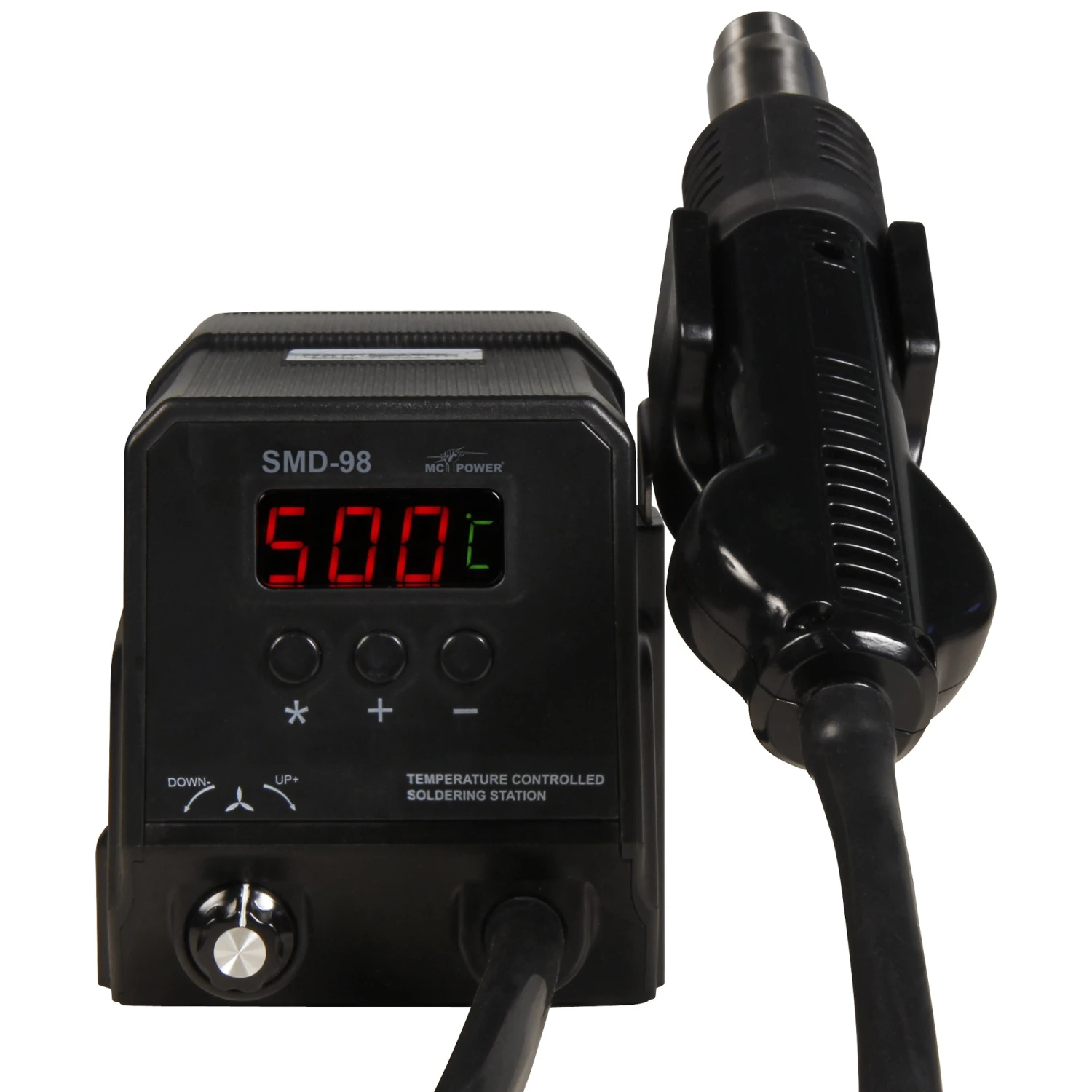 SMD Heißluft-Lötstation McPower "SMD-98" 100-500°C Inkl. 3 Aufsätzen 300W 2 SMD Heißluft-Lötstation McPower "SMD-98" 100-500°C Inkl. 3 Aufsätzen 300W – Bild 2