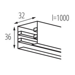 3-Phasen-Stromschiene TEAR N Schwarz Und Weiß 1m -Lampen Förderung 33230 1