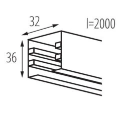 3-Phasen-Stromschiene TEAR N Schwarz Und Weiß 2m -Lampen Förderung 33232