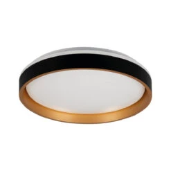 LED Deckenleuchte Islys Rund Schwarz Gold Ø38cm 17.5W 4000K IP20 230V -Lampen Förderung 37324