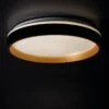 LED Deckenleuchte Islys Rund Schwarz Gold Ø38cm 17.5W 4000K IP20 230V