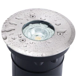 Bodeneinbaustrahler Lyspære Bodenspot, Edelstahl, Rund, Max 10W / IP67 / GU10 / 230V