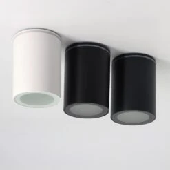 Aufbaustrahler Elvlys Für Außen & Innen Aus Aluminium Und Glas Rund IP65 GU10 230V