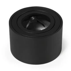 Aufbaustrahler Aus Aluminium MILANO SMALL (Rund - Schwarz-Matt) + LED Modul 5W Neutralweiß Extra-flach IP20 230V -Lampen Förderung Aufbaurahmen McShine KL 10 rund schwenkbar schwa 9