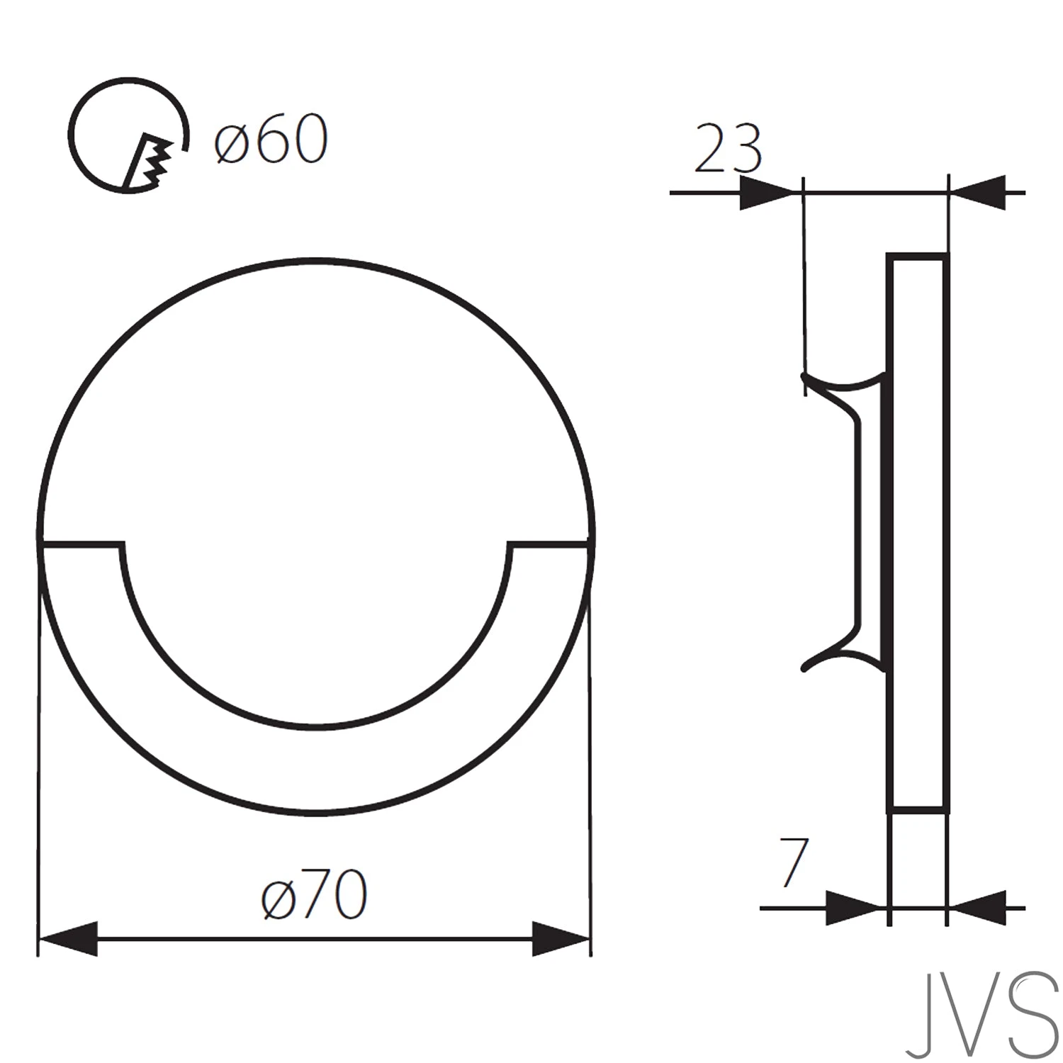 LED Treppeneinbauleuchte Blålys Mit Trafo Edelstahl Rund Warmweiß / Kaltweiß, 1.3W / IP20 / 230V 2 LED Treppeneinbauleuchte Blålys Mit Trafo Edelstahl Rund Warmweiß / Kaltweiß, 1.3W / IP20 / 230V – Bild 2