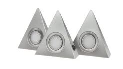 3er Set LED Möbelunterbauleuchte Røros Dreieckstrahler Mit Und Ohne Schalter IP20 3x 3W