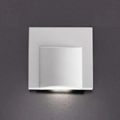 LED Treppeneinbauleuchte ERINUS Weiß Eckig Warmweiß / Neutralweiß, 0,8W / IP20 / 12V DC
