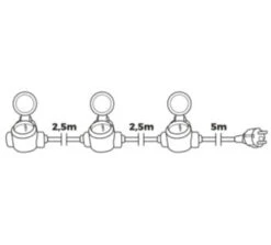 Garten-Verlängerungskabel 10m Mit 3 Steckdosen IP44 5m+2,5m+2,5m -Lampen Förderung Garten Verl ngerungskabel McPower 3 Steckdosen I 71728d61 c9db 47c8 9b92 e4163f2e667c 0
