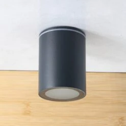 Aufbaustrahler Elvlys Für Außen & Innen Aus Aluminium Und Glas Rund IP65 GU10 230V -Lampen Förderung Grau ed1b3383 f476 44d3 b4e2 323e5f017e23