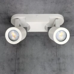 Wand-Deckenleuchte Skinn 2-Flammig Horizontal Und Vertikal Einstellbar Schwarz Oder Weiß IP20 GU10 230V -Lampen Förderung IMG 0008 1 Glowne