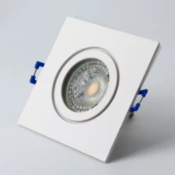 LED Einbaustrahler Star IP44 Für Außen & Innen 6.2W Dimmbar Eckig Weiß GU10 230V