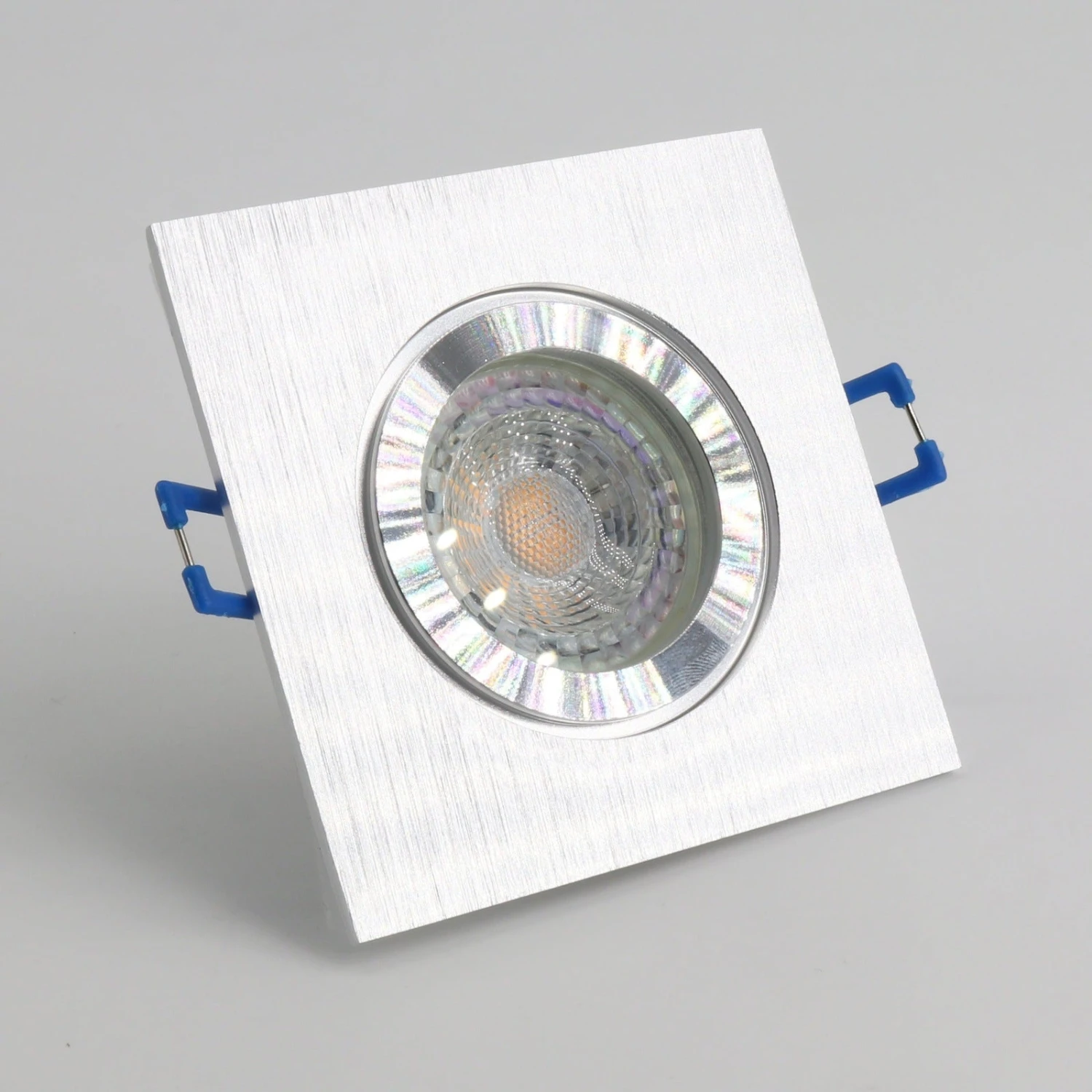 LED Einbaustrahler Star IP44 LED 6.2W Dimmbar Eckig Alu Gebürstet GU10 230V 1 LED Einbaustrahler Star IP44 LED 6.2W Dimmbar Eckig Alu Gebürstet GU10 230V