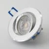 LED Einbaustrahler Star 6.2W Dimmbar Rund Alu-Silber-Gebürstet GU10 230V