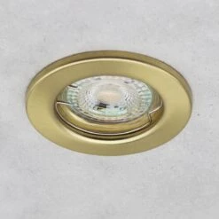 LED Einbaustrahler Decoro 6.2W Dimmbar Starr Rund Matt - Messing GU10 230V