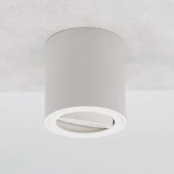 LED Aufbauleuchte Milano 6W Dimmbar Rund Rund Weiß GU10 230V -Lampen Förderung IMG 4393