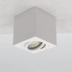 Aufbauleuchte Milano Eckig Weiß GU10 230V