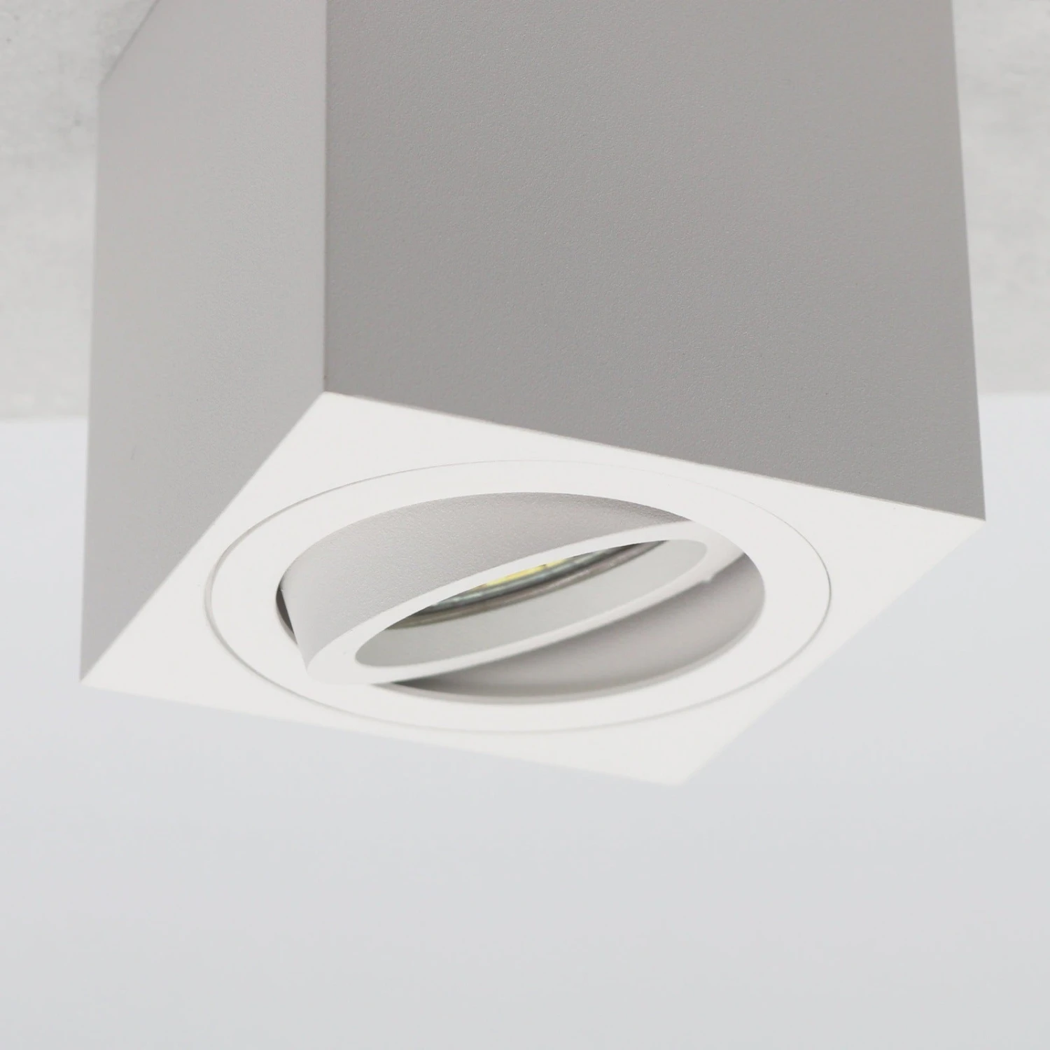 LED Aufbauleuchte 6.2W Dimmbar Milano Eckig Weiß 230V 4 LED Aufbauleuchte 6.2W Dimmbar Milano Eckig Weiß 230V – Bild 4