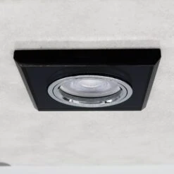 LED Einbaustrahler Extra-Flach Eckig Cristal 5W Warmweiß Eckig Schwarz 230V -Lampen Förderung IMG 4407