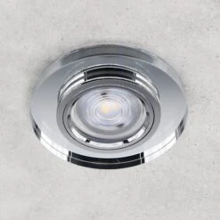 LED Einbaustrahler Extra-Flach Rund Cristal 5W Warmweiß Rund Klar 230V -Lampen Förderung IMG 4413