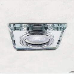 LED Einbaustrahler Extra-Flach Eckig Cristal 5W Warmweiß Dimmbar Eckig Klar 230V -Lampen Förderung IMG 4417 5754b655 f034 4b6c 9f39 467fb6605262