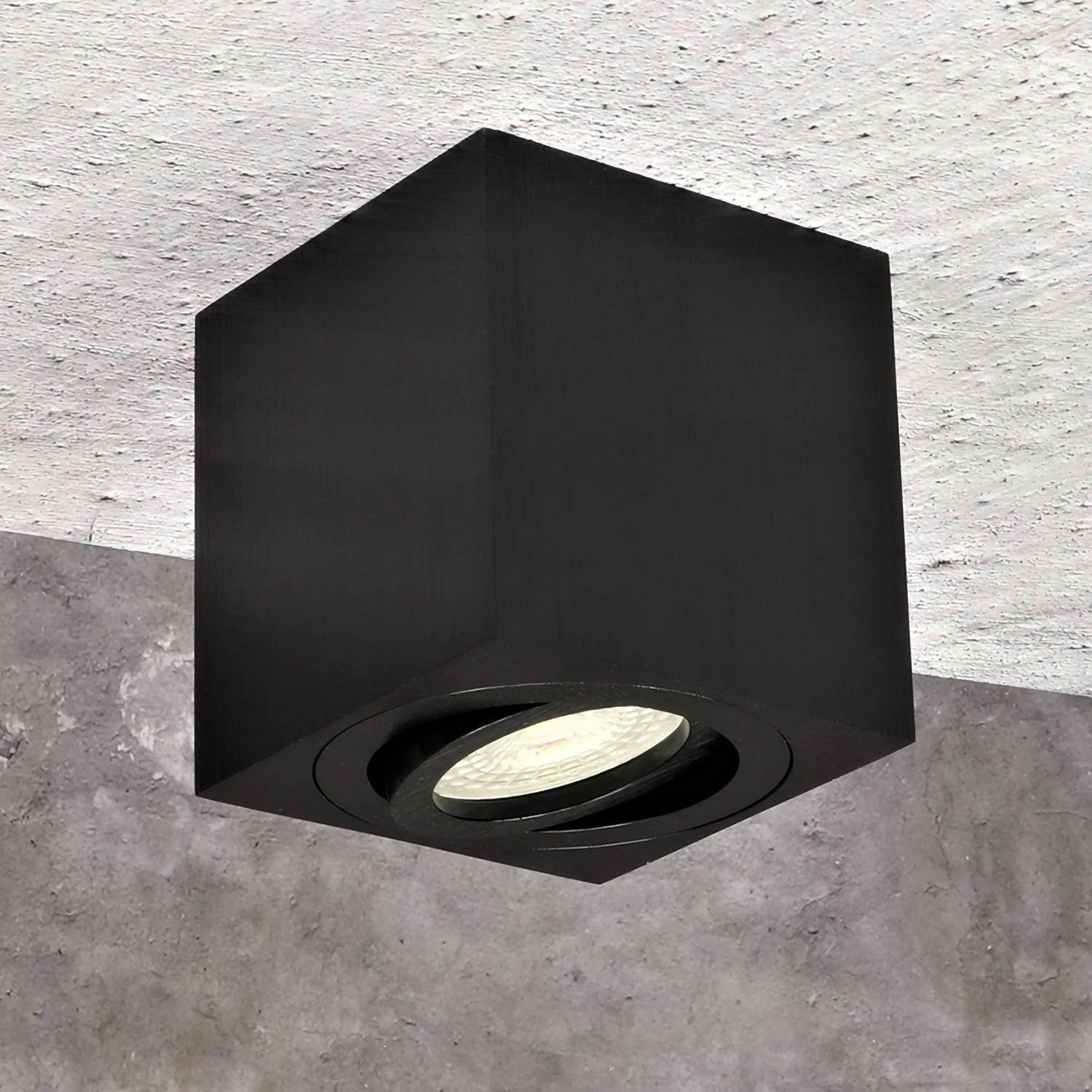 LED Aufbauleuchte 6.2W Dimmbar Milano Eckig Silber-Gebürstet 230V 6 LED Aufbauleuchte 6.2W Dimmbar Milano Eckig Silber-Gebürstet 230V – Bild 6