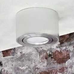 Aufbaustrahler Aus Aluminium MILANO SMALL (Rund - Silber) + LED Dimmbar Modul 7W Warmweiß Extra-flach IP20 230V -Lampen Förderung IMG 6641 698e1376 26c4 4c62 88a5 bbd6fcec4c1b