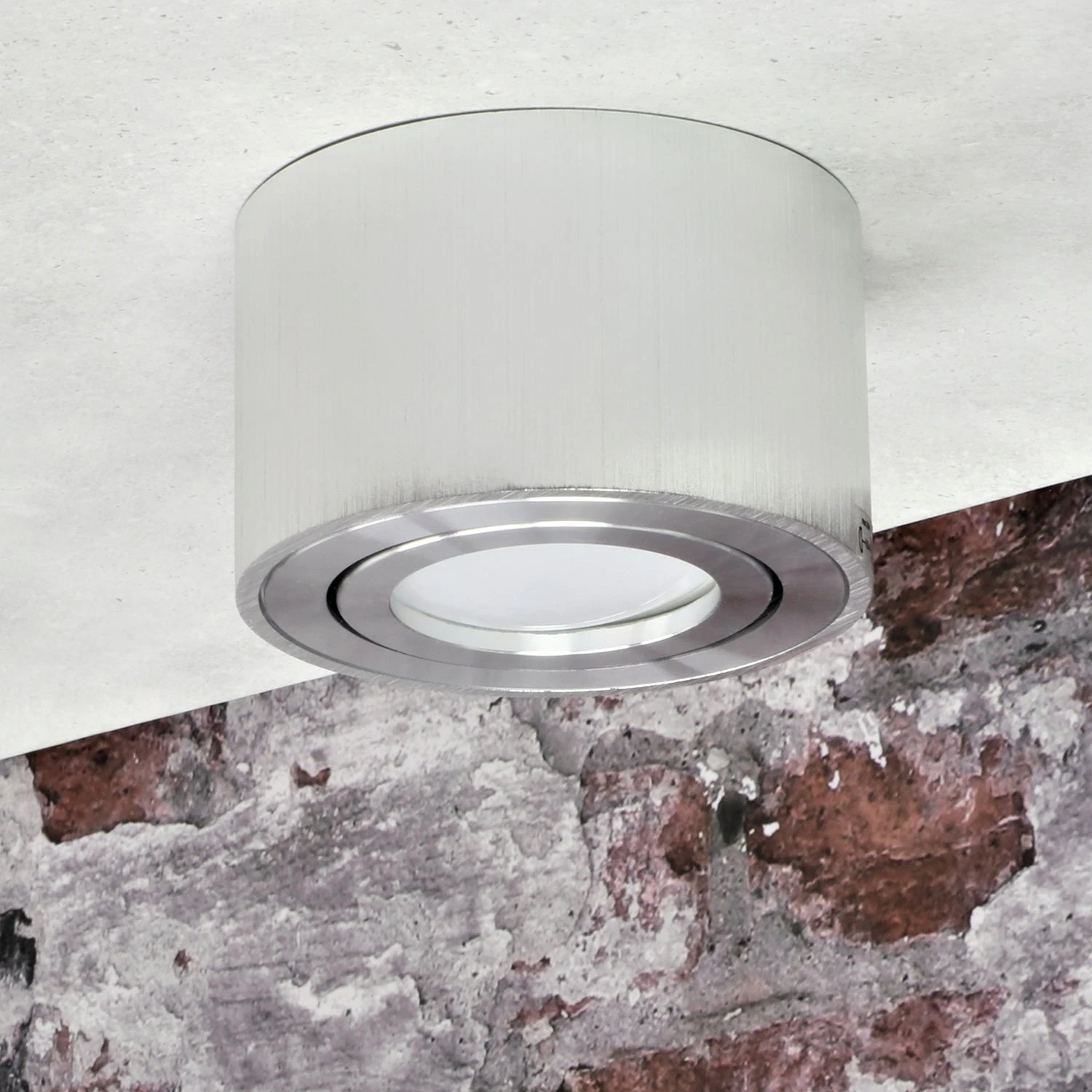 Aufbaustrahler Aus Aluminium MILANO SMALL (Rund - Silber) + LED Modul 5W Neutralweiß Extra-flach IP20 230V 2 Aufbaustrahler Aus Aluminium MILANO SMALL (Rund - Silber) + LED Modul 5W Neutralweiß Extra-flach IP20 230V – Bild 2