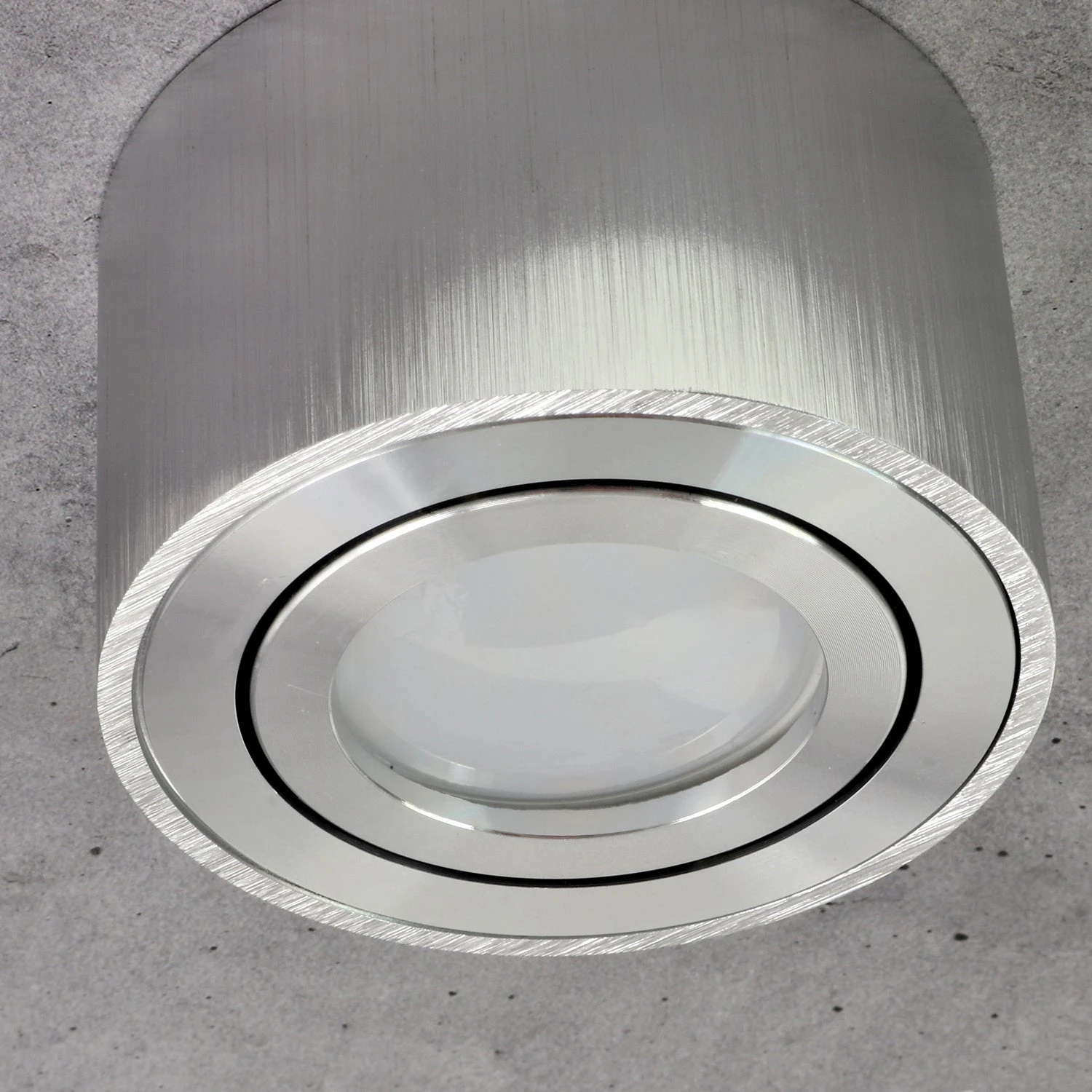 Aufbaustrahler Aus Aluminium MILANO SMALL (Rund - Silber) + LED Modul 5W Neutralweiß Extra-flach IP20 230V 5 Aufbaustrahler Aus Aluminium MILANO SMALL (Rund - Silber) + LED Modul 5W Neutralweiß Extra-flach IP20 230V – Bild 5