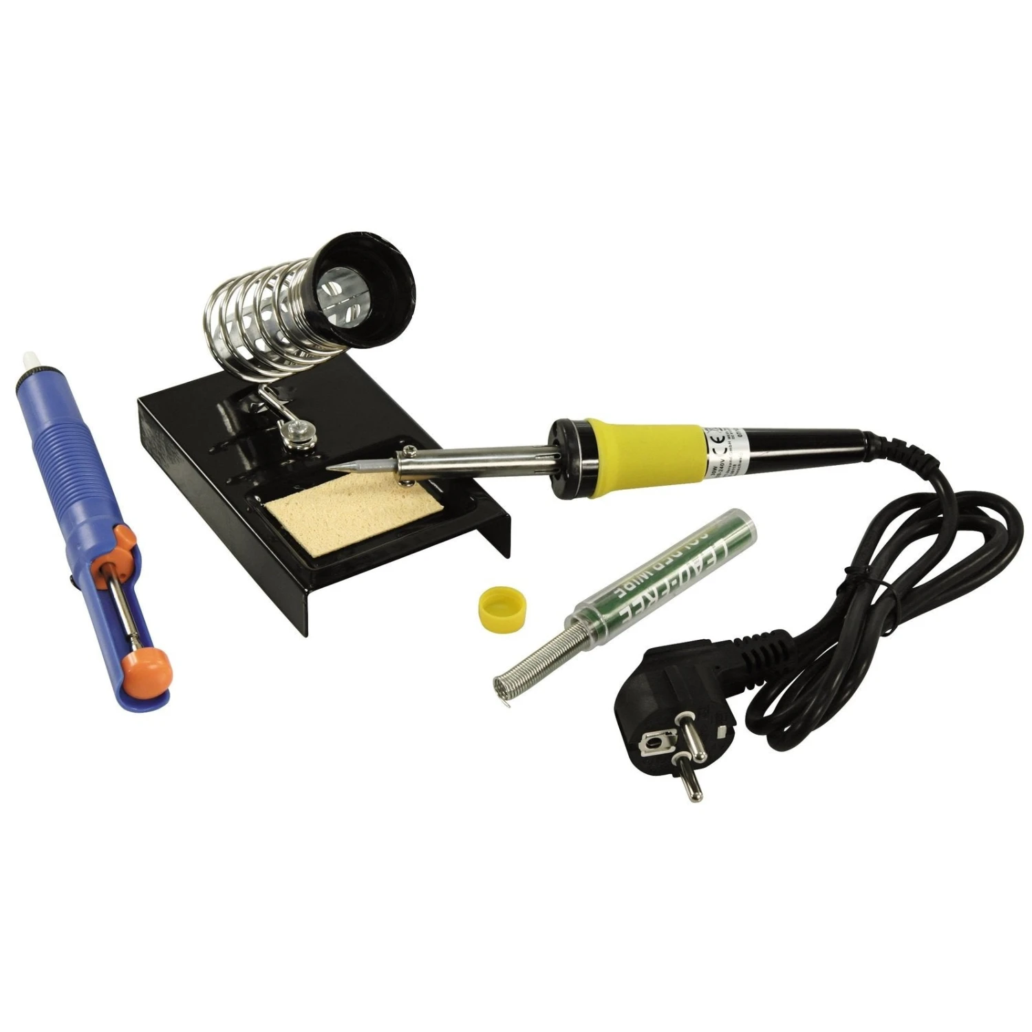 Lötset McPower "LS-303" 30W-Lötkolben Entlötpumpe Ständer Lötzinn Auf Blister 1 Lötset McPower "LS-303" 30W-Lötkolben Entlötpumpe Ständer Lötzinn Auf Blister