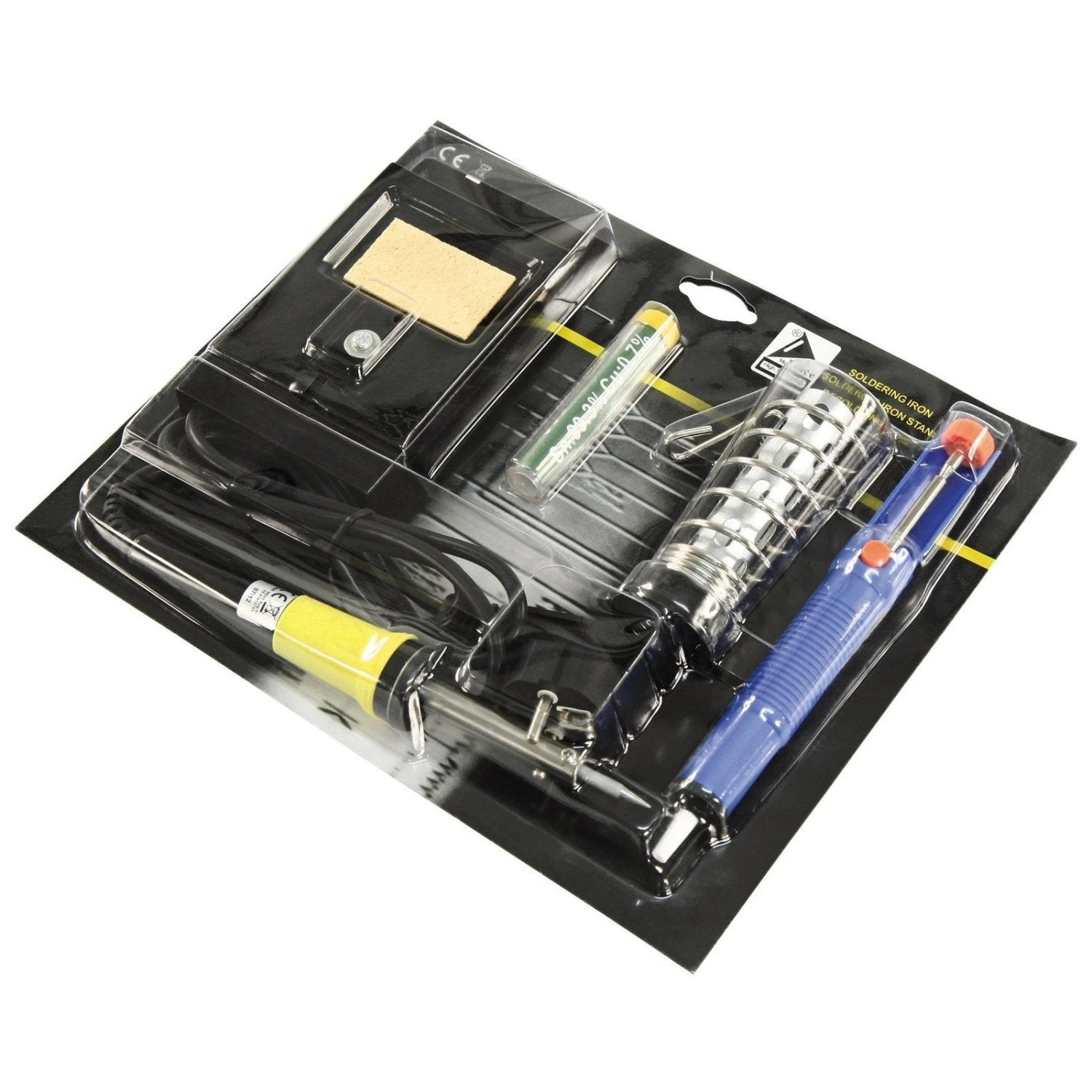 Lötset McPower "LS-303" 30W-Lötkolben Entlötpumpe Ständer Lötzinn Auf Blister 2 Lötset McPower "LS-303" 30W-Lötkolben Entlötpumpe Ständer Lötzinn Auf Blister – Bild 2