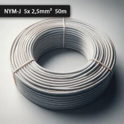Starkstromkabel Installationsleitung NYM-J, 5x2,5 Mm² 50m-Ring