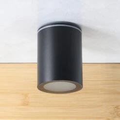 Aufbaustrahler Elvlys Für Außen & Innen Aus Aluminium Und Glas Rund IP65 GU10 230V -Lampen Förderung Schwarz 8f482b44 7365 4d57 bb85 387f6f1ae6e0