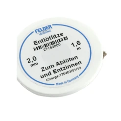 Entlötlitze FELDER 2,0mm Mit Halogenfreiem Flussmittel Getränkte Kupferlitze 1,60m Spule