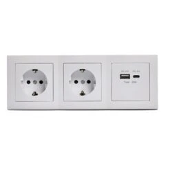 Steckdosenblock Weiß Vadsø Aufbau 2-fach Schutzkontakt + 2X USB A+C -Lampen Förderung Steckdosenblock McPower Flair Aufbau 2 fach Schu d4f7faa1 8bb4 429e b023 0bb0f54282f5 5