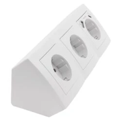 Steckdosenblock Vadsø Weiß, 3-fach Schutzkontakt + USB-C / USB-A -Lampen Förderung Steckdosenblock McPower Flair wei 3 fach Schutzk 4 1 5